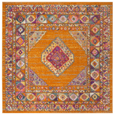 Christa Southwestern Orange/Fuchsia Area Rug