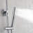 Wall Mounted Rain Shower Head Set With Height Adjustable Handheld Shower-120984846