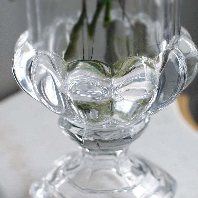 Vase de table en verre transparent Arriyah, H 10 po