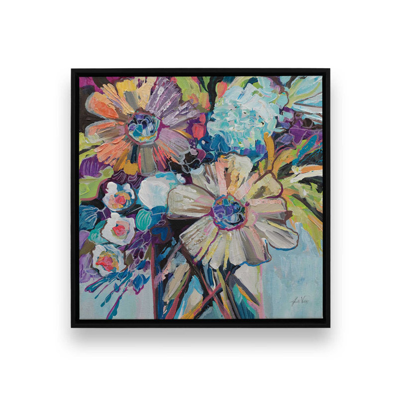 «Together is Powerful» par Jeanette Vertentes, reproduction d'art sur toile, H 30 po x l 30 po, Cadre flottant, Noir