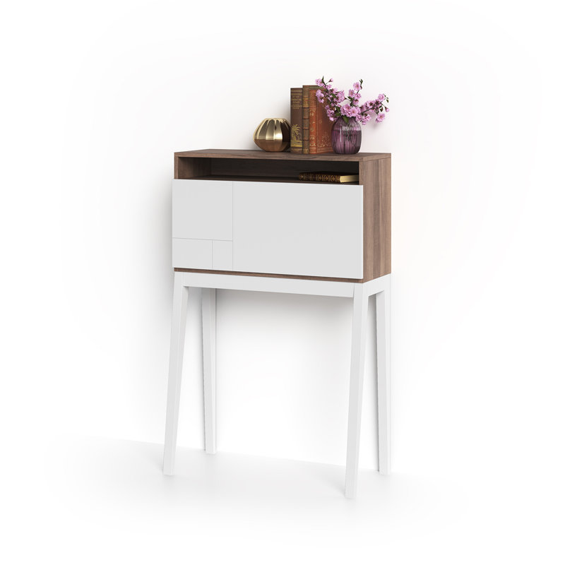 Wilcox Writing Desk, Walnut/White