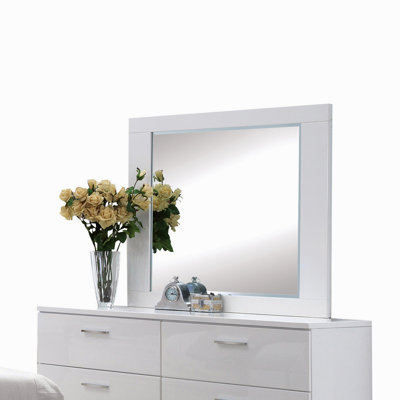 Lorimar White Finish Mirror