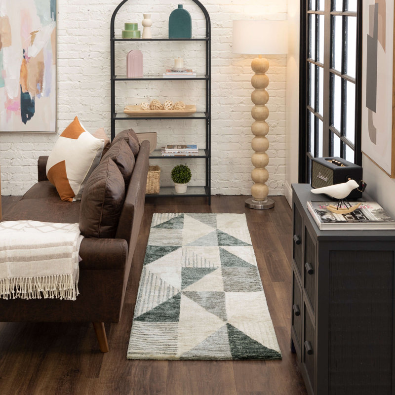 Tapis Scott Scott par Drew and Jonathan, Brun clair, Rectangle 2 pi 4 po x 7 pi 10 po