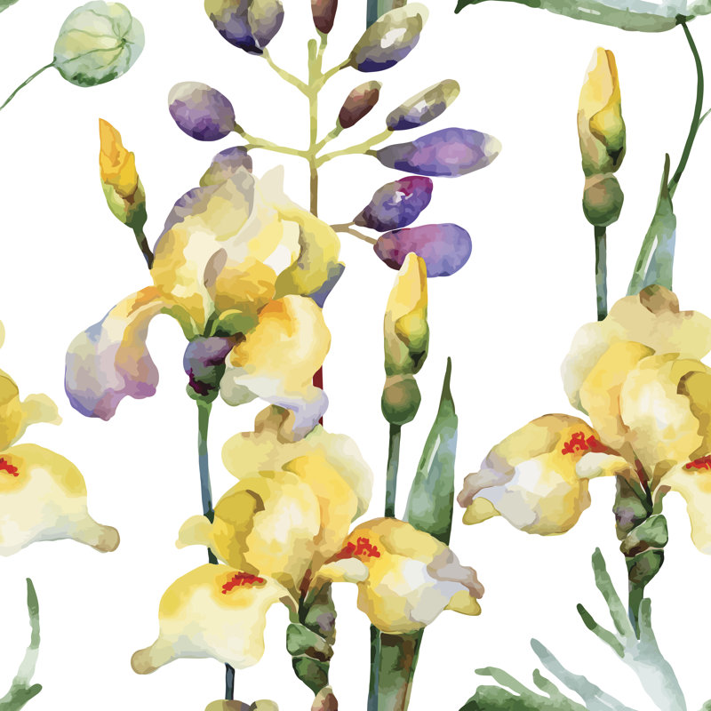 Floral Pattern - Wrapped Canvas Painting, 122cm H x 122cm W