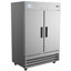 54 in. Two-Door Reach-In Freezer 47 cu ft. in Stainless Steel RIF-2D-SS.