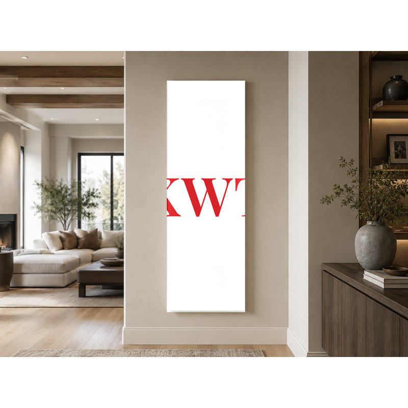 Drapeau du Koweit, monogramme de diamant de luxe - vert blanc rouge - art mural sur toile haut, H 60 po x l 20 po