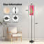Lampe moderne sur pied moderne avec télécommande à DEL à intensité variable, abat-jour réglable, léopard minimaliste, taches noires, rose, pour salon, chambre à coucher, bureau