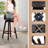 Swivel Counter Stool with Solid Wood Frame