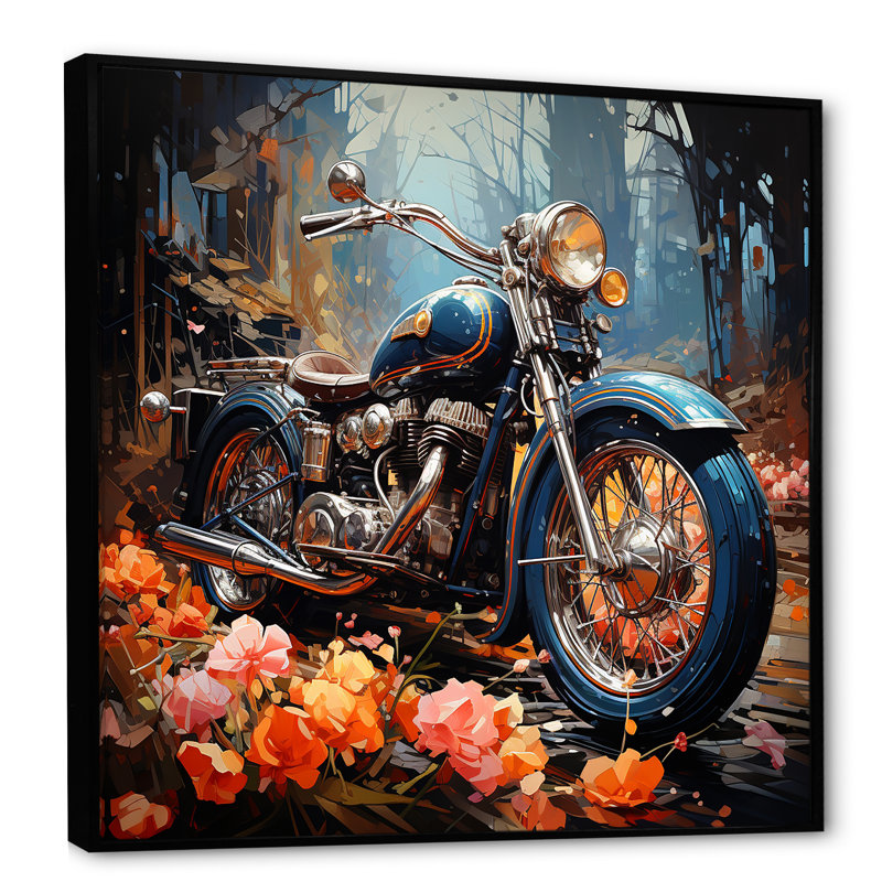 «Expressionist Motor Adventure I», reproduction sur toile, Cadre flottant noir, H 36 po x l 36 po x P 1,5 po