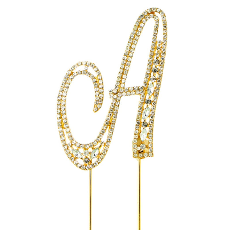 Surmatelas à gâteau rhinestone, Or, A