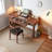 Walnut solid rubberwood storage desk-813176649