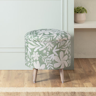 Artisan 17"H Round Upholstered Storage Ottoman