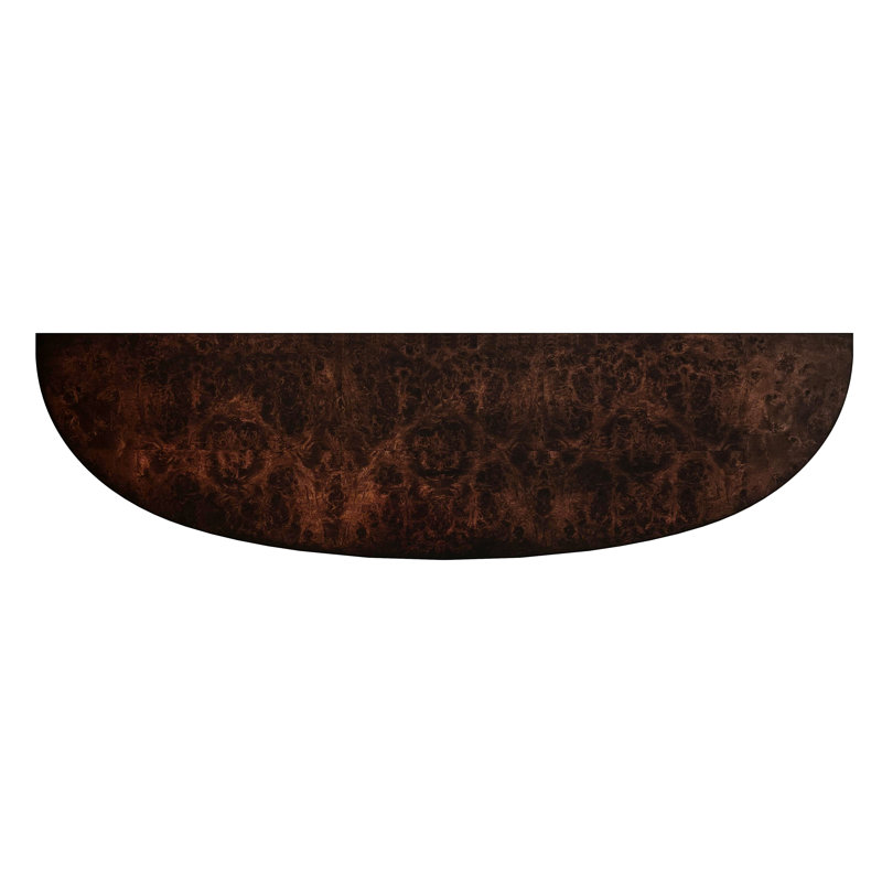 Astor 54"W Demilune Console Table, Dark Burl