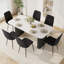 Ensemble de table de salle à manger 70,9 po Marble Texture-1587023305-1587023310-1587475902