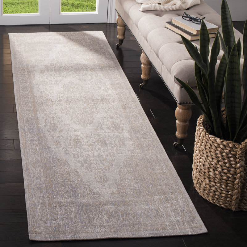 Spaulding Cotton Oriental Rug, Round 6'