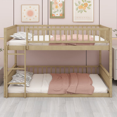 Bunk Bed With Ladder And Guardrails