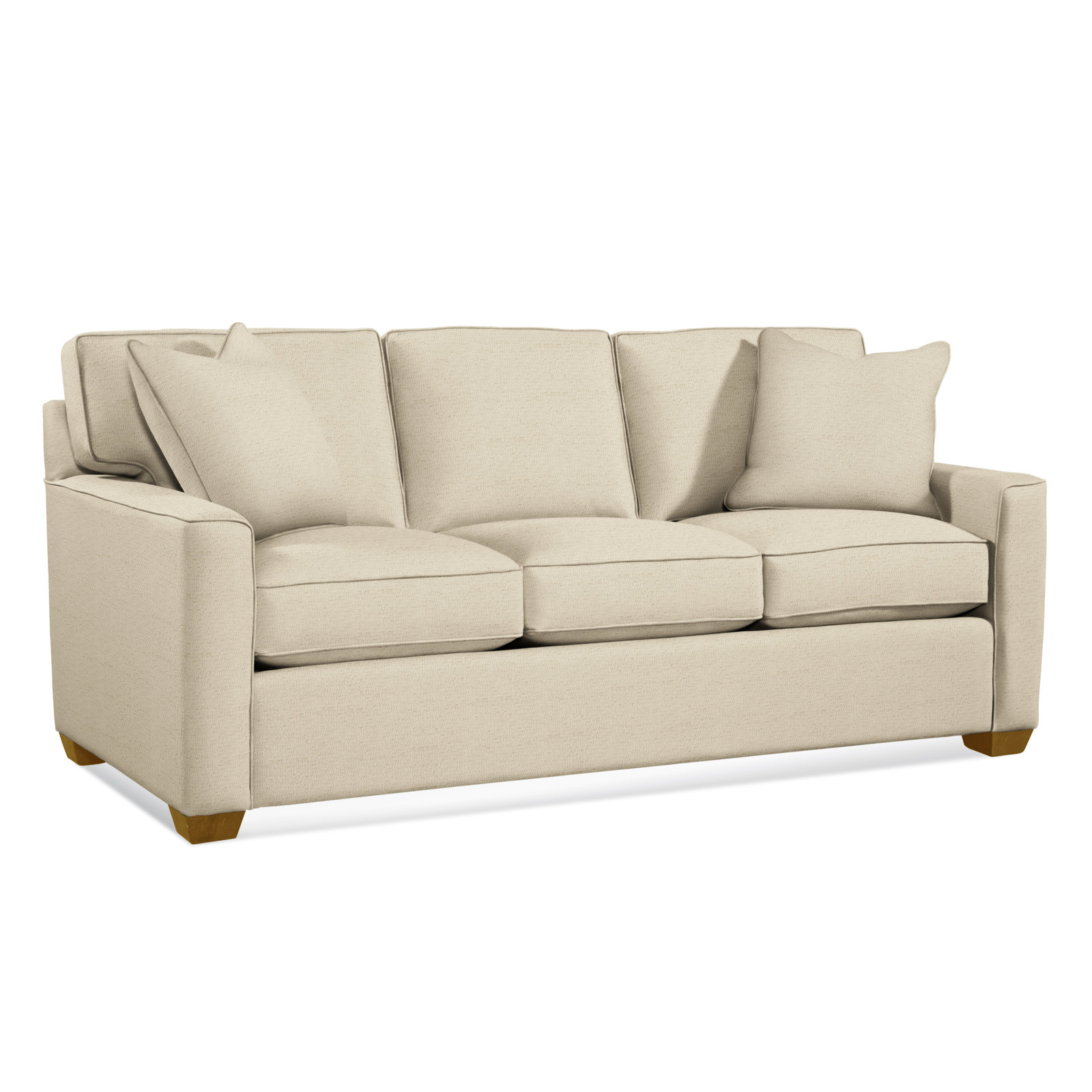 Frye 81'' Upholstered Sofa, Air Dream Mattress, Ivory Crypton Performance, Havana