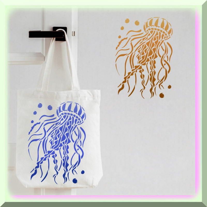 Oceanic Art Jellyfish Reusable Stencil