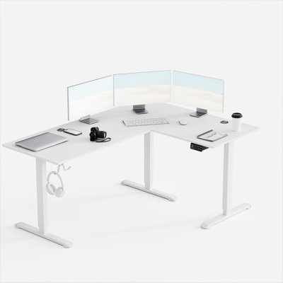 Bureau pour travailler debout en L 63 po