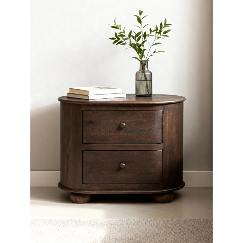 Table de chevet 2 tiroirs Astrid en brun Appalachian