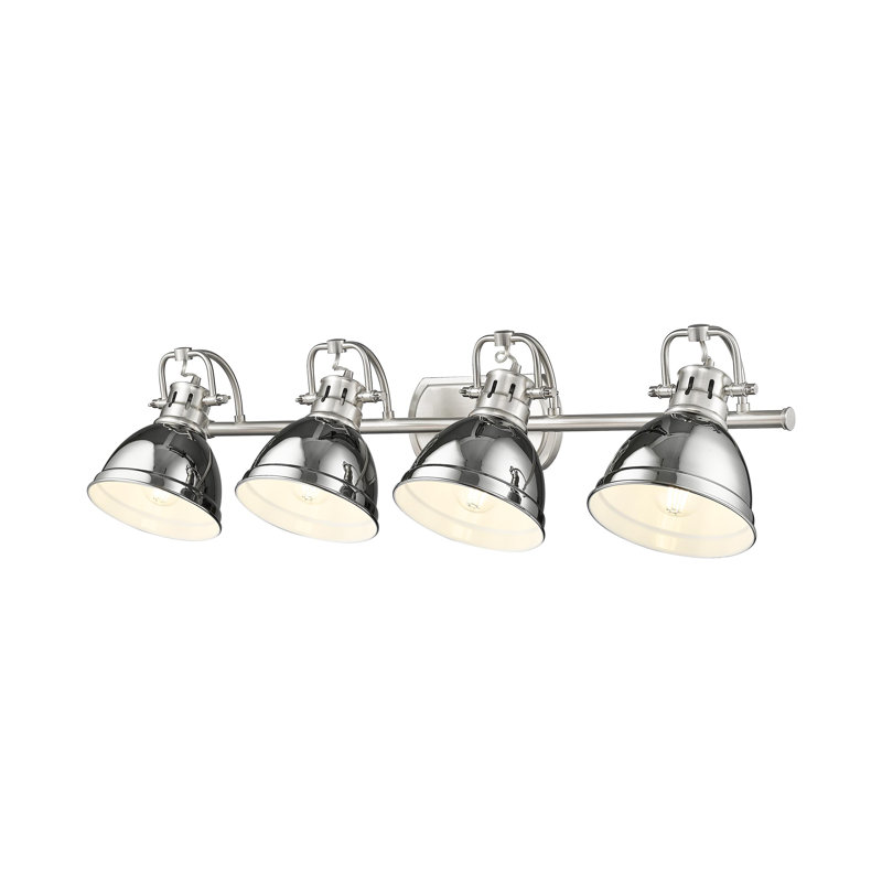Brynnan 4-Light Bath Vanity, Pewter, Chrome