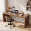 Bureau de direction en bois massif de 175 cm de long, grand bureau pour bureau à domicile