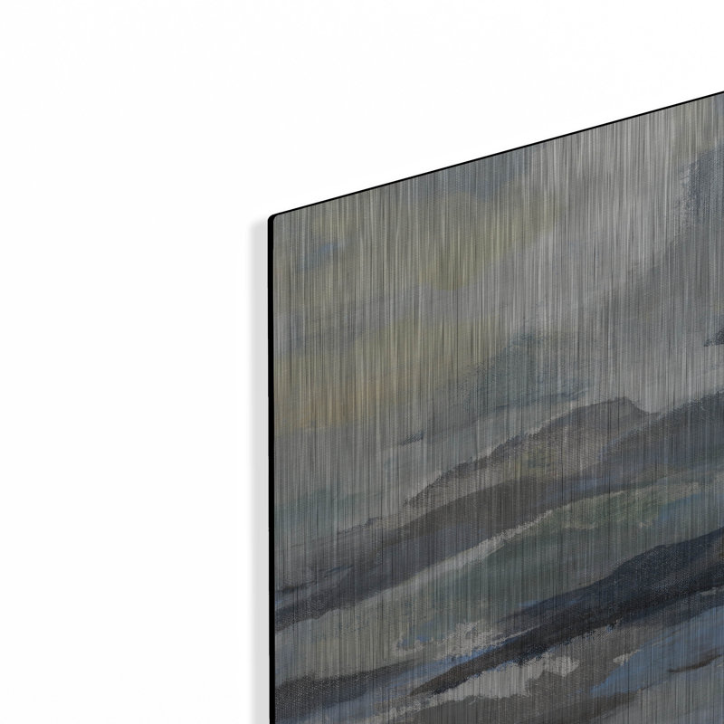  «Silver Lagoon 2» par Silvia Vassileva, art mural en métal, H 12 po x l 12 po