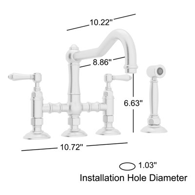 Acqui Bridge Kitchen Faucet With Side Spray