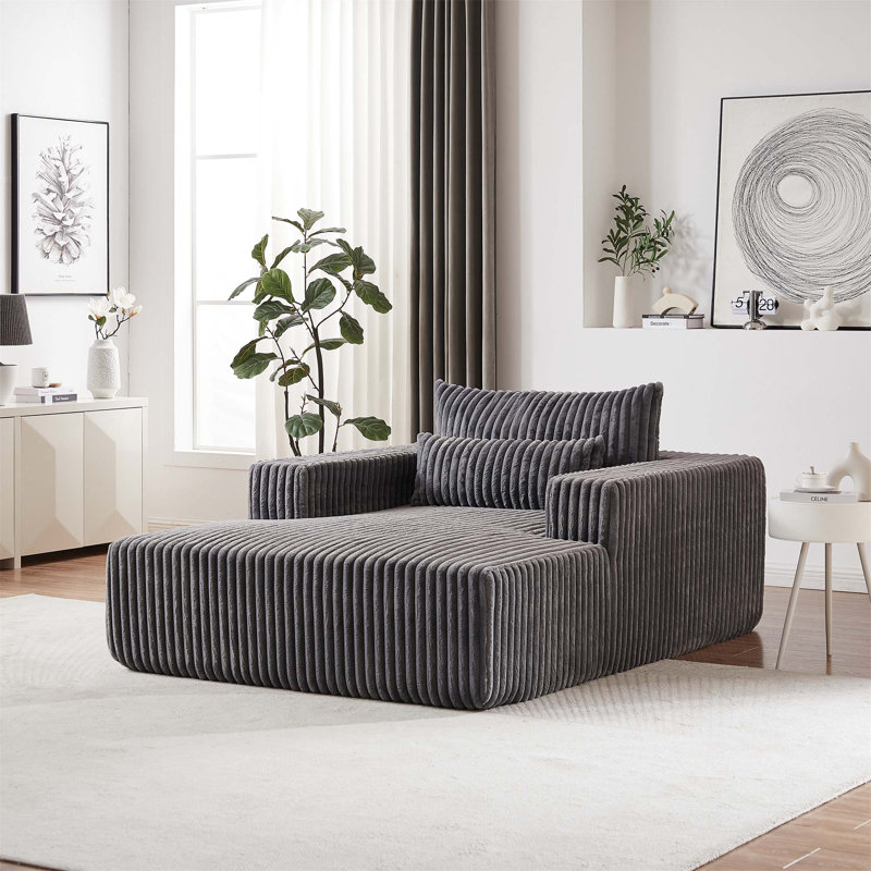 Canapé confortable Cazares pour la détente et le style, rehaussant la décoration intérieure, Gris