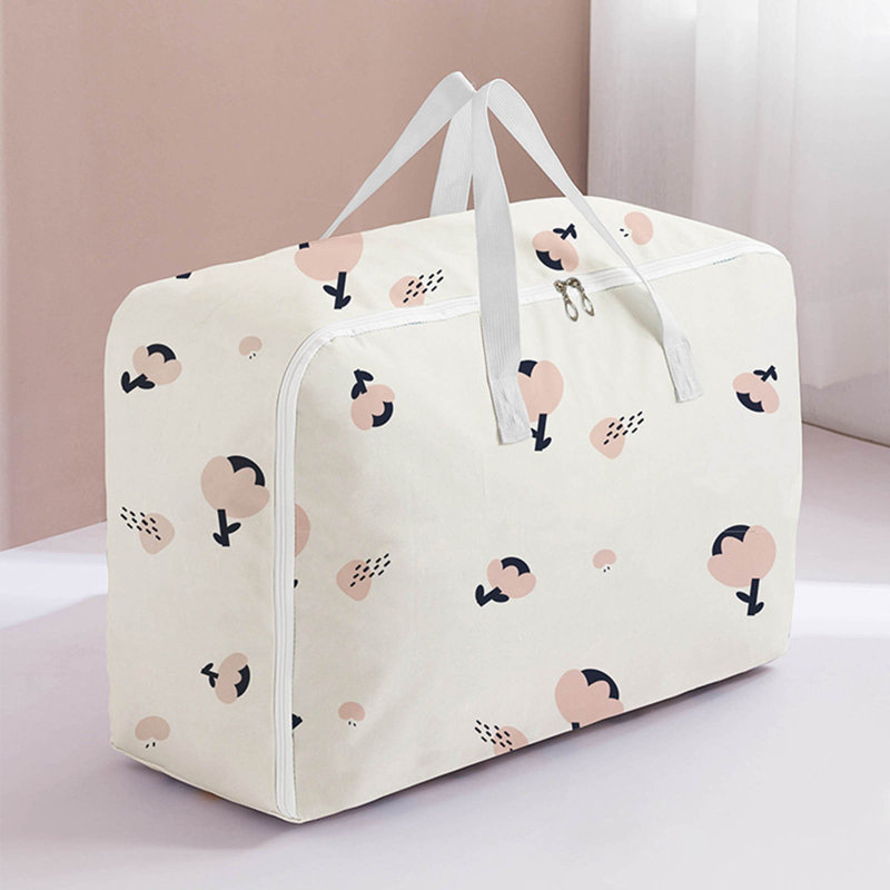 Extra Large Reusable Storage Bags With Strong Handles & Zippers, Heavy Duty Washable Moving Bag, Closet, Underbed Organizer For Bedding, Blanket