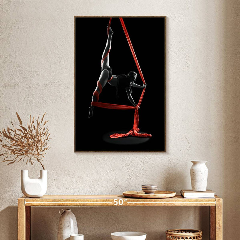 Aerial Silk Pop, 25" x 37", Floating Frame Walnut