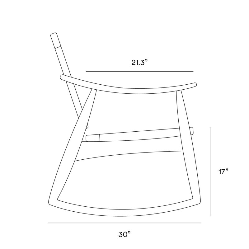 Chaise berçante Izapa, Café, Perle à motif lagon