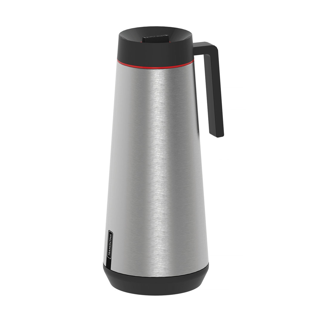 Tramontina EXATA 1L Stainless Steel Thermal Flask 1L Silver 61645/100 Hot & Cold - Image 4