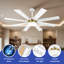 Ventilateur de plafond 60 po avec lumières DEL Chemane-953606944-953606945