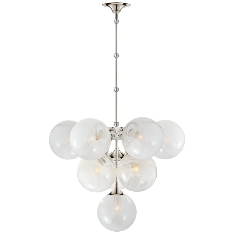 AERIN Cristol Tiered Chandelier, Polished Nickel