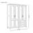 Modern and Simple Grey Four-door Wardrobe