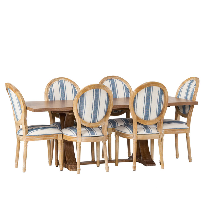 Ensemble de salle à manger extensible Naclerio, Bleu foncé