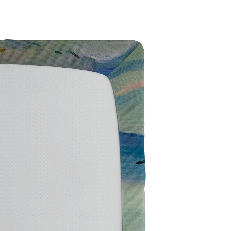 Ensemble de 2 draps-housses Ambesonne Art Monet, bateau à voile TwinXL bleu pâle et blanc, Drap-housse grand