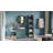Modern Four-Tier Glass Door Cabinet-1490612259