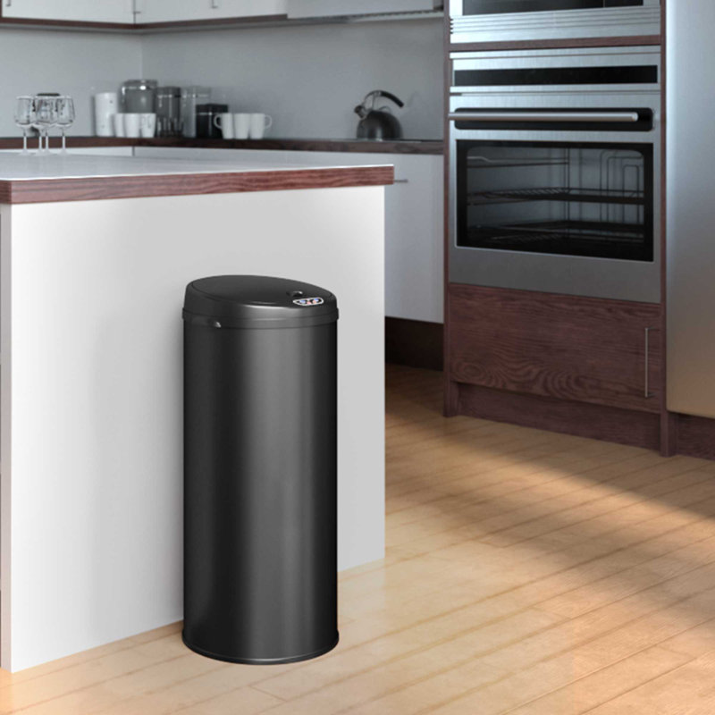 Motion Sensor Trash Can, Black
