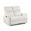 Ensemble de canapé inclinable contemporain 2 pièces beige avec causeuse et poches latérales en similicuir