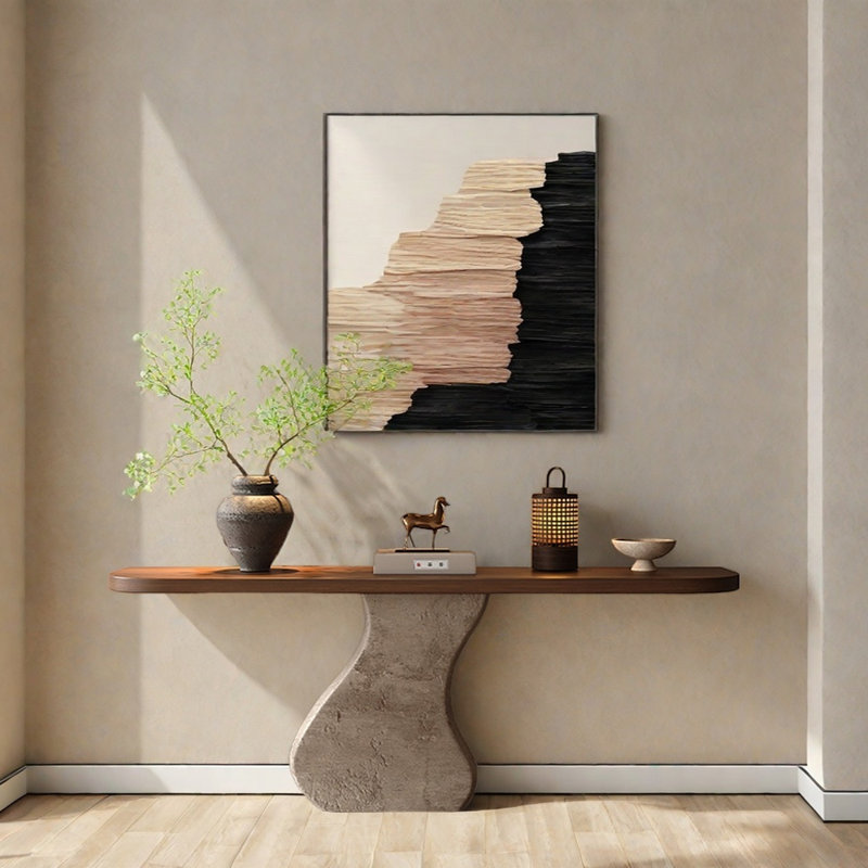 New Chinese Style Solid Pine Console Table, 31.5" H x 63" W x 11.8" D