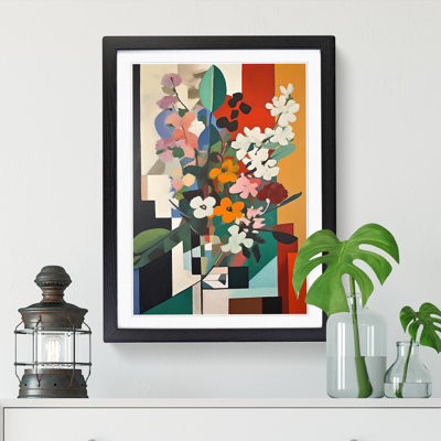 FRM-V0523-865X Flowers Bauhaus Style Vol.2 1 Piece Single Picture Frame Wall Art