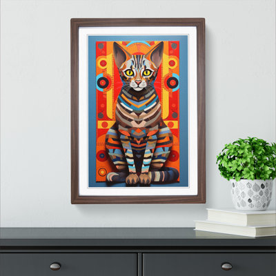 Bengal Cat Constructivism - Framed Print
