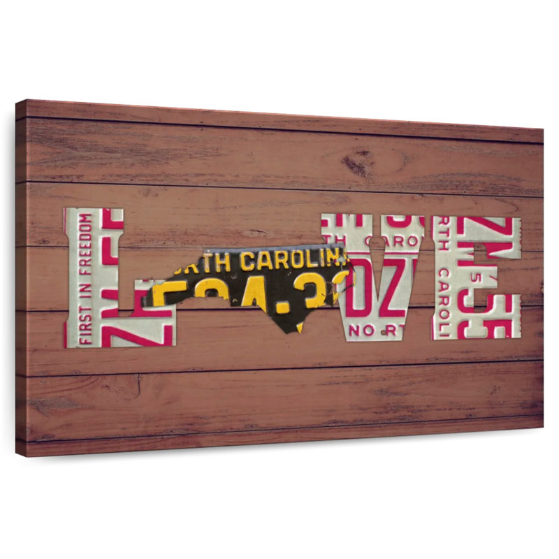 Tergel NC State Love, H 16 po x l 24 po