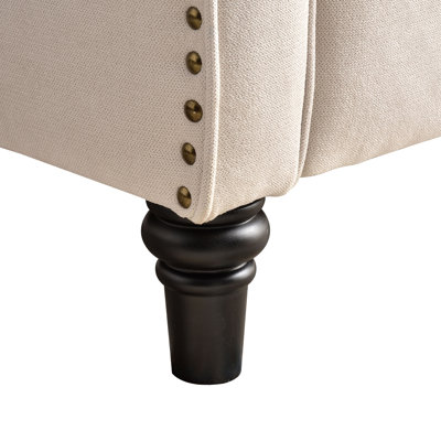Fauteuil inclinable classique à dossier poussé de 29,5 po de large avec dossier et rivets