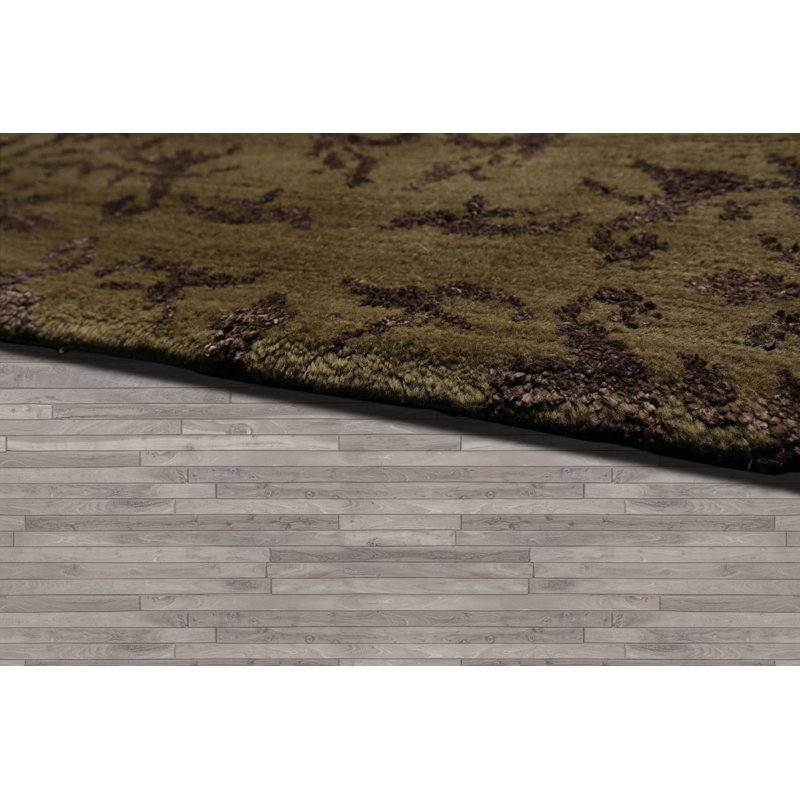 Tapis rectangulaire unique en laine 9 pi x 12 pi Mark Phillips