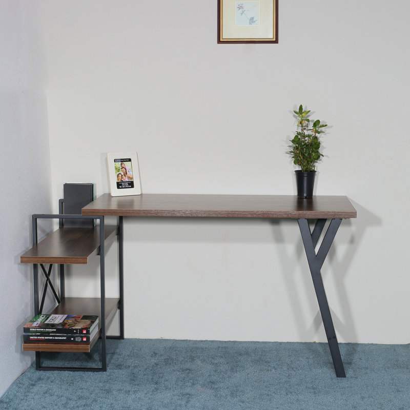 Ashlynn Modular Steel Writing Desk, 29.53" H x 56.06" W x 35.43" D