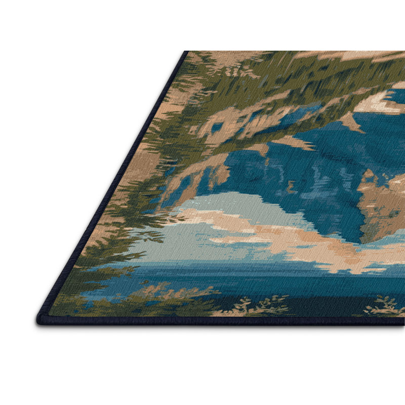 Tapis gris lavable à la machine, Rectangulaire 2 pi x 3 pi