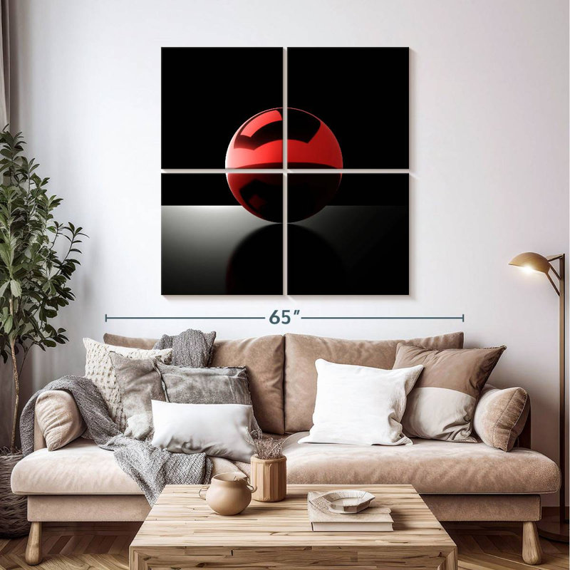 Avery Red Chrome Ball, 45'' H x 45'' W
